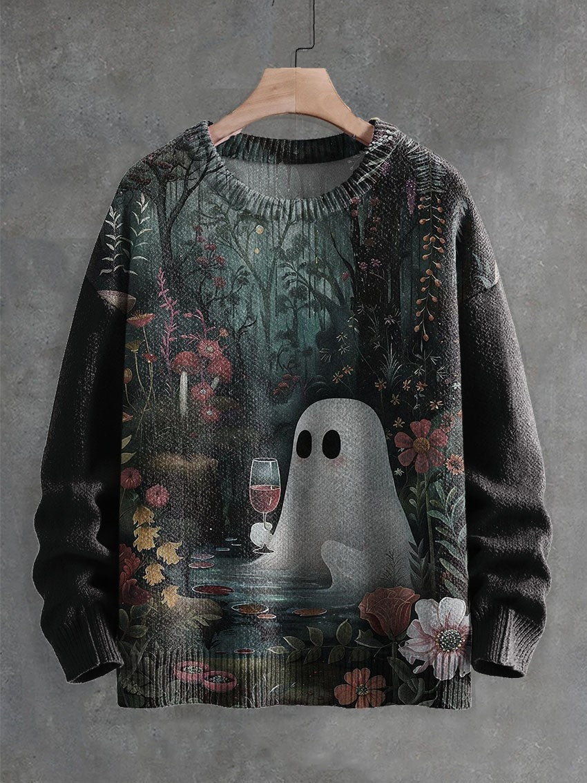 Halloween Ghost Pattern Horror Printed Sweater