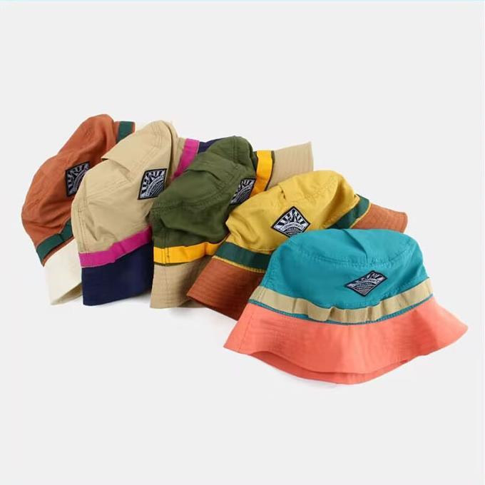 Outdoor Sports Color Matching Bucket Hat Foldable Quick-drying Summer