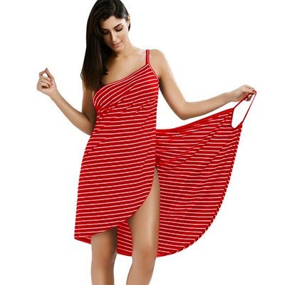 Explosive Sexy Beach Dress, Holiday Dress, Striped Suspender Dress