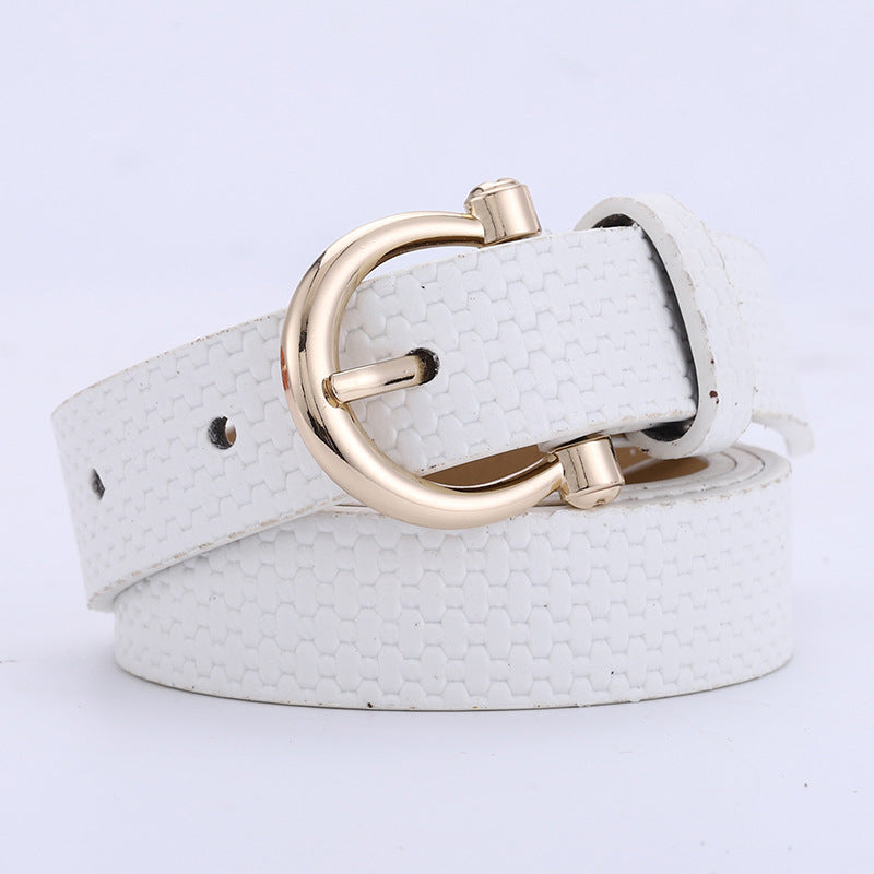 New Style Personalized Straw Mat Pattern Decorative Dress Belt