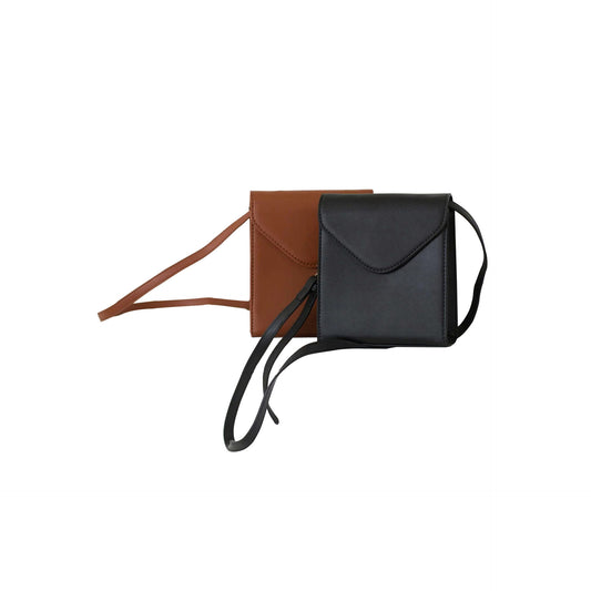 Simple Vertical Leather Shoulder Bag For Mobile Phone