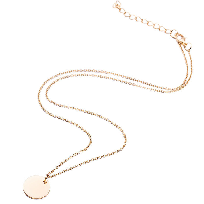 Simple Small Round Piece Thin Temperament Clavicle Chain