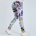 Cross Border New European And American Cartoon Pattern English Alphabet Digital Printing Yoga Tight Thin Bottomed Capris