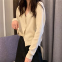 Women's Autumn V-neck Loose Thin Knit Jacket