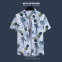 Seaside Vacation Versatile Printed Shirt Men's Short Sleeve