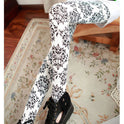 Women's Blue And White Porcelain Milk Silk Leggings Outerwear Ankle-length Pants