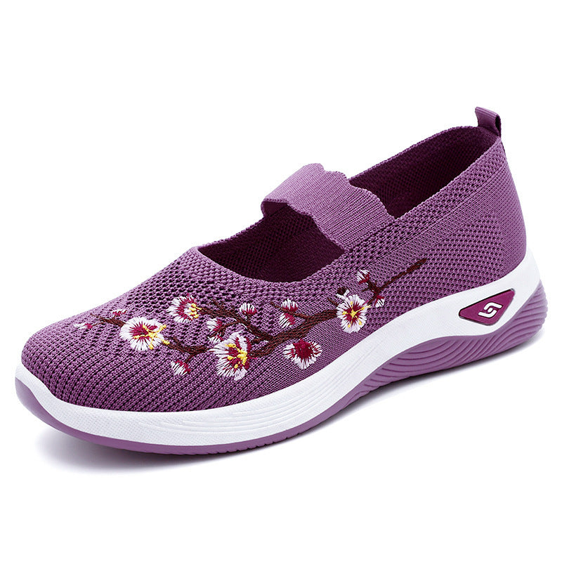 Fashion Embroidery Women's Breathable Casual Shoes