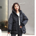 Down Cotton-padded Jacket Loose Hooded Loose All-matching Thick Warm Coat