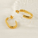 Retro Stud Earrings Female Niche Gold