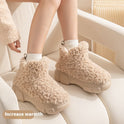 Female Winter Minimalist Warm Velvet Padded Thickened High-top EVA Non-slip Snow Boots