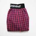 Men's Cotton Arrow Pants Back One-piece Underwear Loose Breathable Plaid