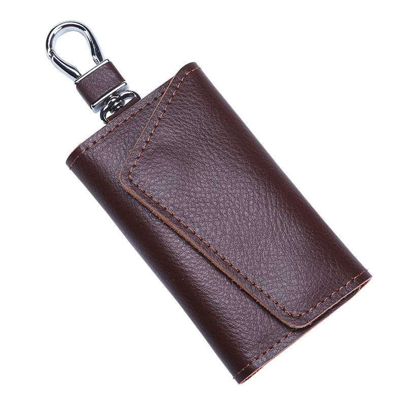 Large Capacity Real Leather Car Key Case