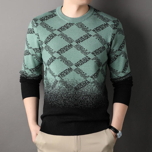 Autumn And Winter Men's Knitwear Round Neck Loose