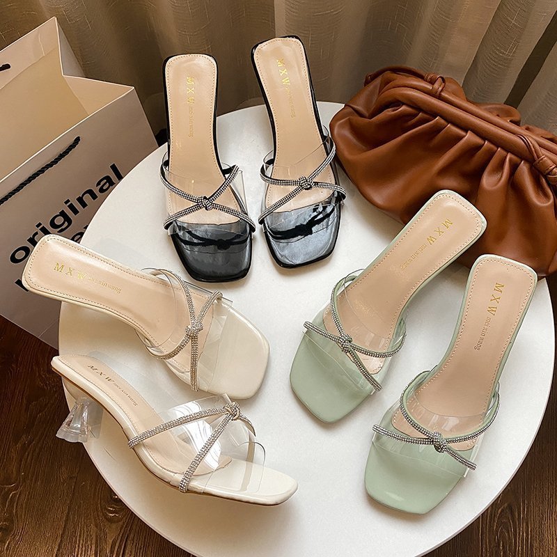 Simple Fashion Transparent Sandals And Slippers