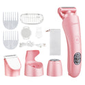 Washed Electric Shaver Smart Digital Display Lipstick Hair Removal Device With Base Rechargeable