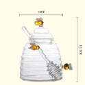 Household Transparent Glass Honey Jar With Lid Borosilicate