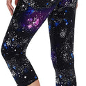 Slimming Cropped Pants High Waist Print Leggings