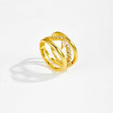 Irregular Design Double-layer Ring