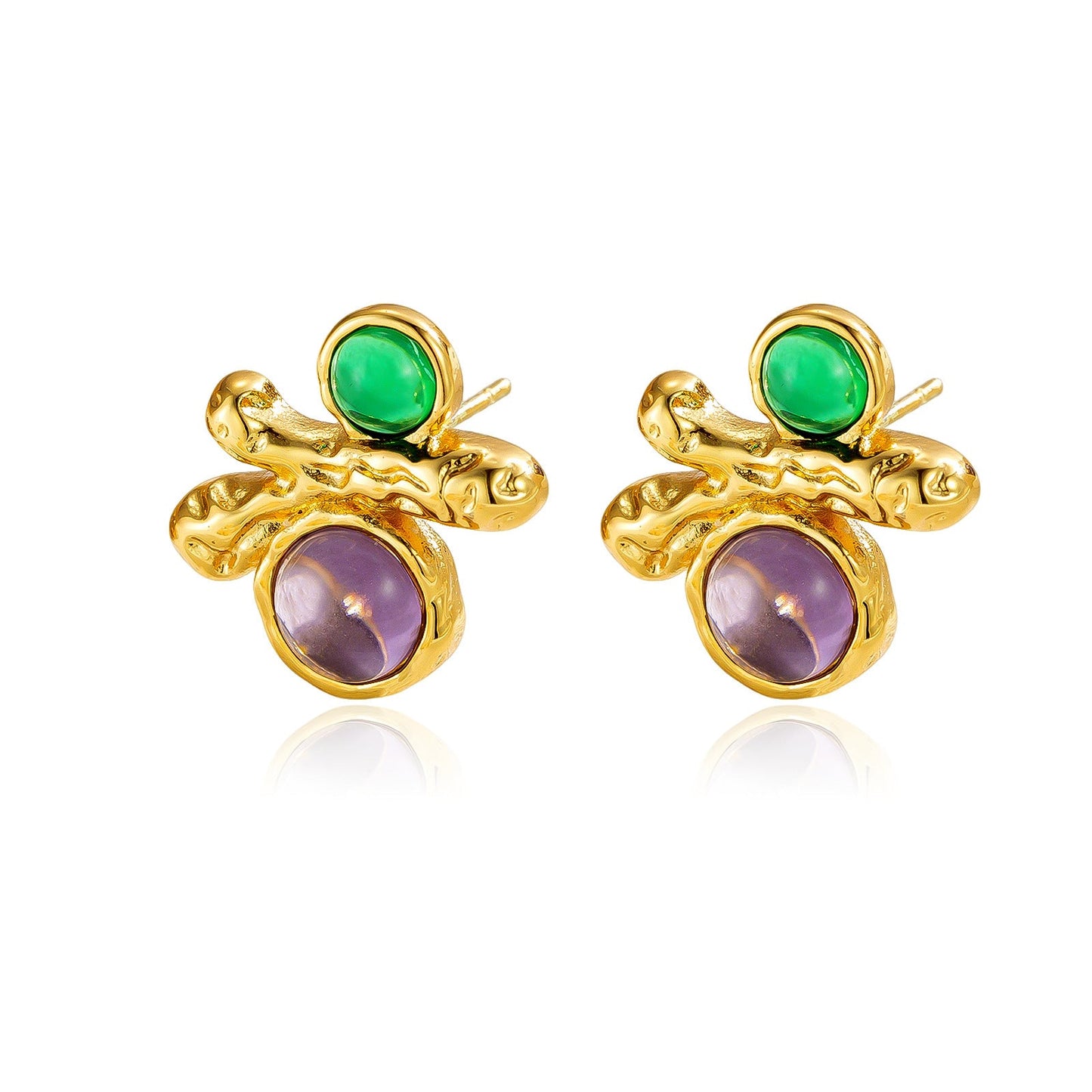 Fashion Retro Court Irregular Texture Tree Branch Ear Studs