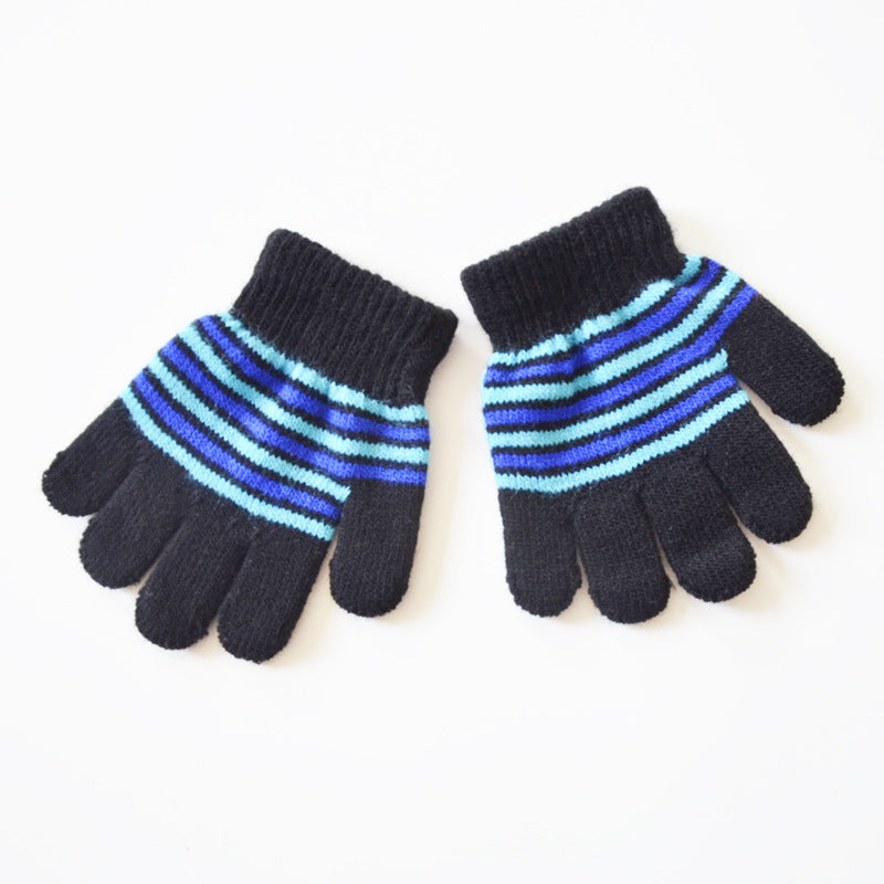 Autumn Winter Thermal Velvet Knitted Gloves