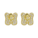 18K Brass Balloon Bubble Zircon Small Size Stud Earrings