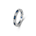 Fashion Inlaid Blue Crystal Small Ring