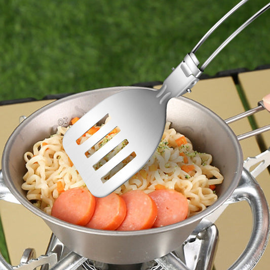 Portable Folding Spoon With Stainless Steel Kitchen Utensils