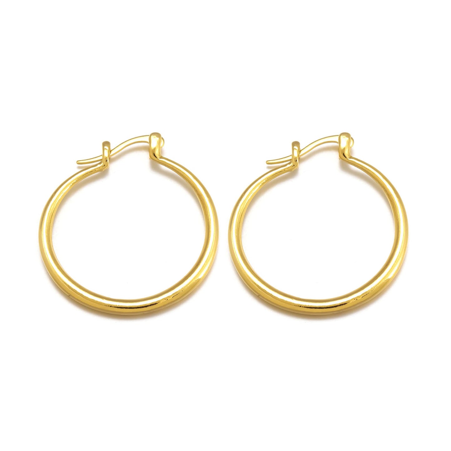 Fashion Simple 18K Gold Earrings Exquisite Glossy