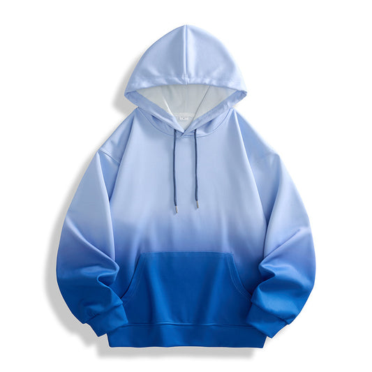 Gradient Hooded Sweater Men's And Women's Long-sleeved Shirt Spring And Autumn