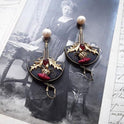 New Chinese Style Tassel Pearl Fan Eardrops