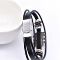 European And American Zinc Alloy Music Guitar Leather Bracelet