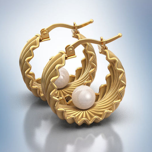 Creative Design Pearl Shell Eardrops