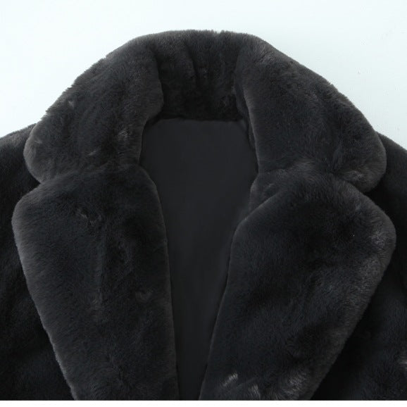 Women's Artificial Fur Overcoat Coat