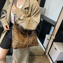 Women's Popular Leopard Print Large Capacity Shoulder Messenger Bag