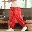 Men's Chinese Style Dragon Print Lantern Harem Pants