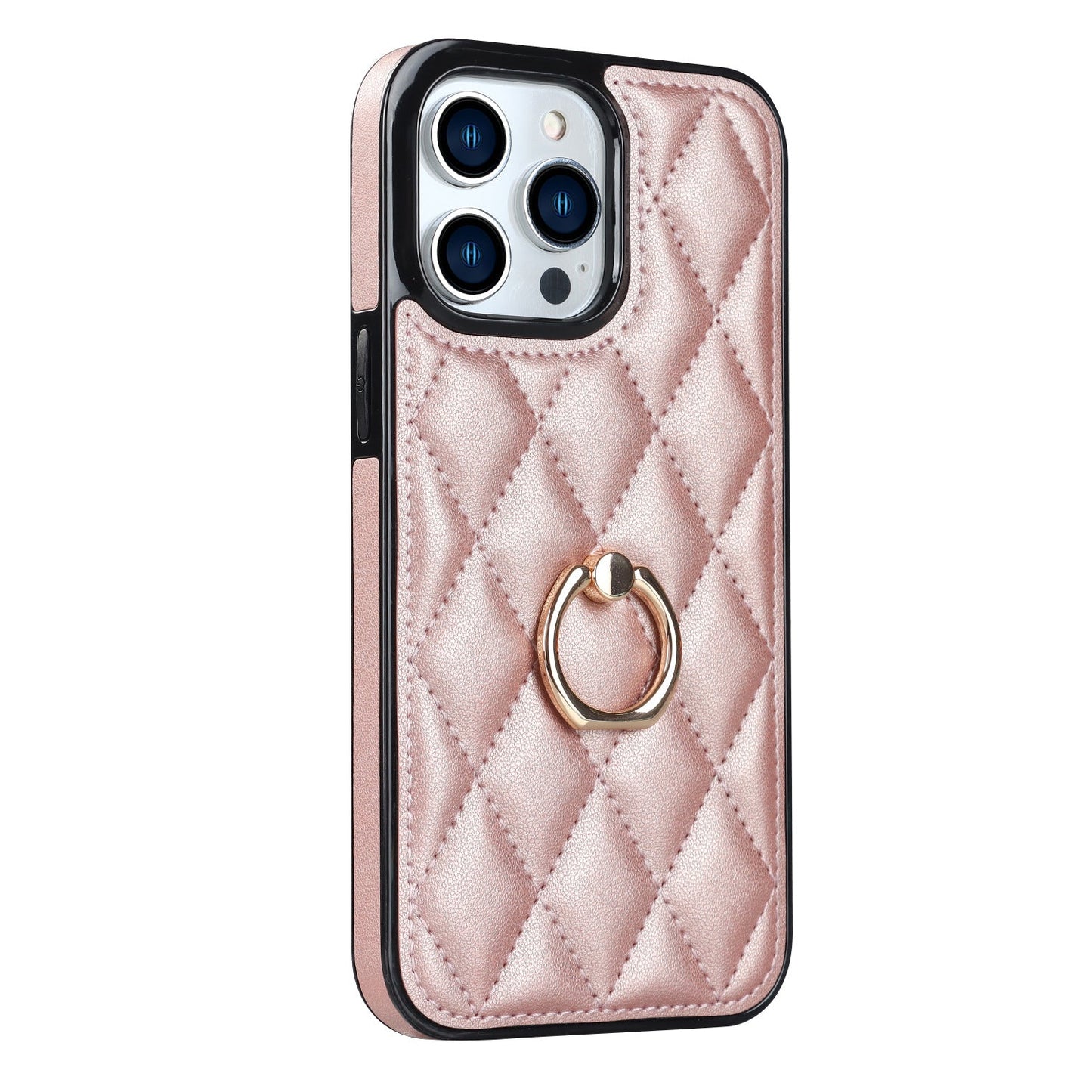 Ring Phone Case Diamond Bracket Leather Phone Case Women's Drop-resistant