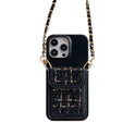 Crossbody Chain Card Holder Can Back Phone Case