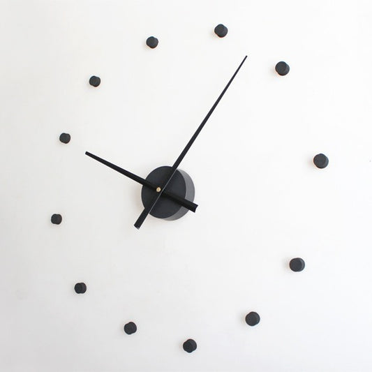 Extra Large Size Wall Clock Diy Creative Simple Clock Sticken On The Wall 12 Small Dots