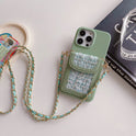 Crossbody Chain Card Holder Can Back Phone Case