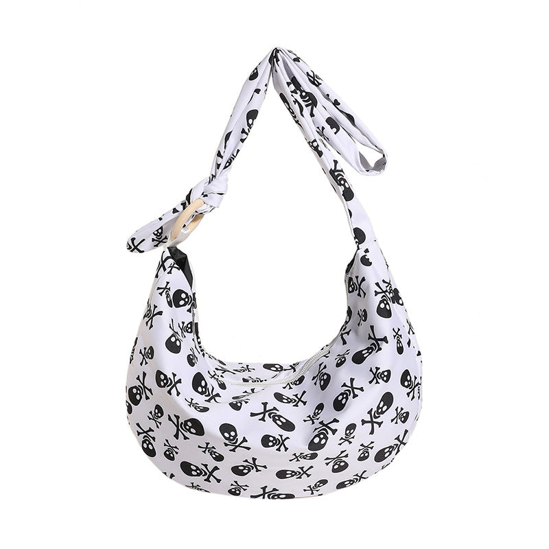 Women's Fashionable Simple Niche Printed Underarm Shoulder Messenger Bag