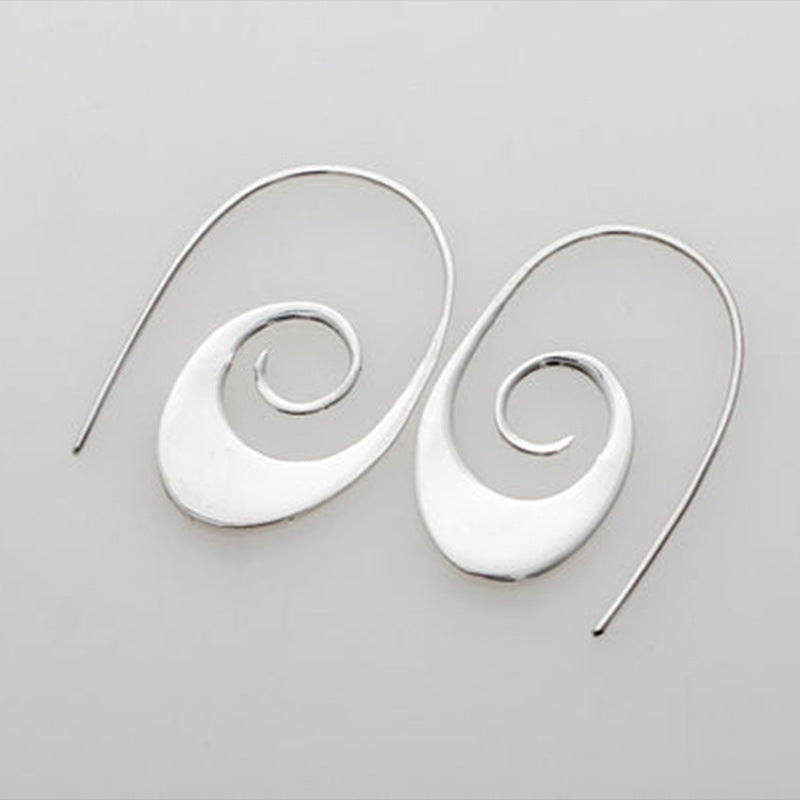 Women's Geometric Spiral Earrings Retro Simple