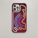 Decompression Puzzle Silicone Phone Case Color Line Chart Twist