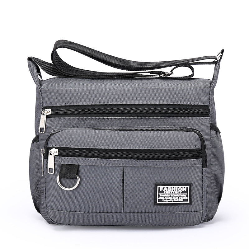 Men's Large-capacity Multi-layer Zipper Crossbody Bag