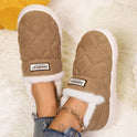 Corduroy Home Cotton Slippers Warm Non-slip Thick Bottom