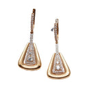 Zircon Earrings Rose Gold Plated All-match Simple