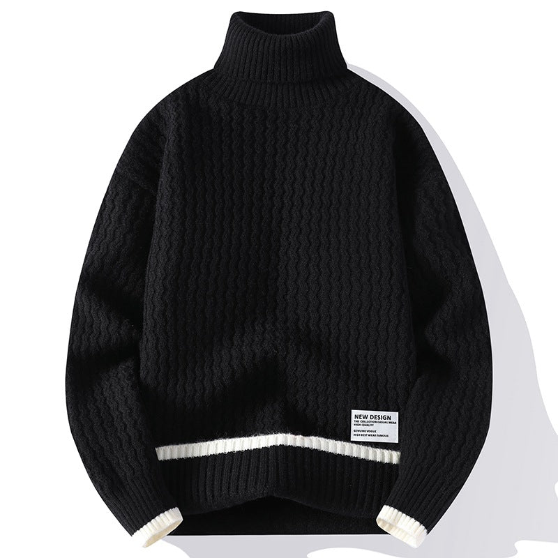 Fashion Personality New Mock Neck Sweater Men