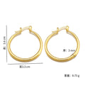 Fashion Simple 18K Gold Earrings Exquisite Glossy