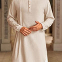 Men's Button Cotton Linen Shirt Robe