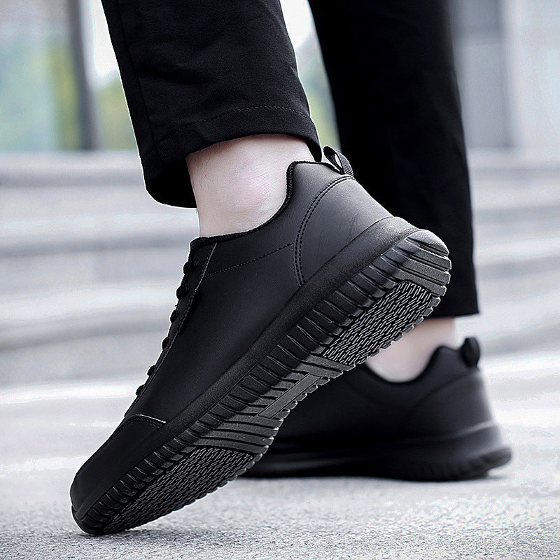 Plus Size Chef Shoes Men's Waterproof Kitchen Shoes Men's Leather Surface Sports Casual Shoes