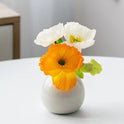 Mini Wide Mouth Ceramic Small Vase Artificial Flower